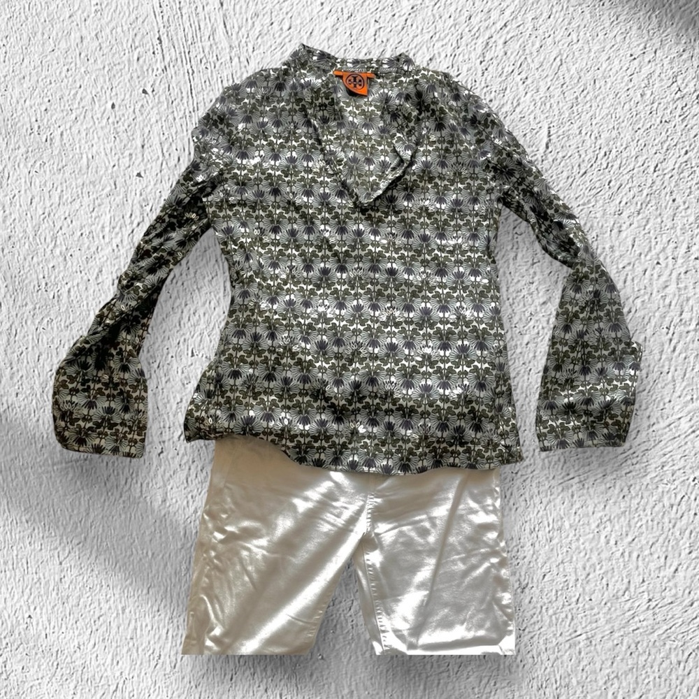 BNWOT TORY BURCH 100% COTTON EMBELLISHED LONG SLEEVE SHIRT